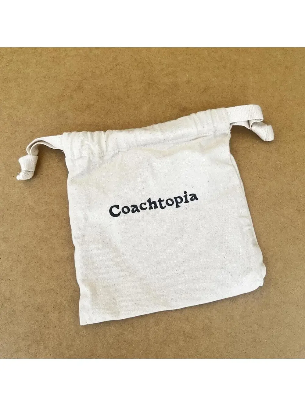 Coachtopia Coach Small Cotton Drawstring Dust Bag Cream Authentic 7.5